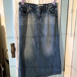 Modest Denim Long Maxi skirt size 15 16 Cotton
